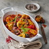Rezept für Tortellini-Auflauf mit Pilzen und Tomaten