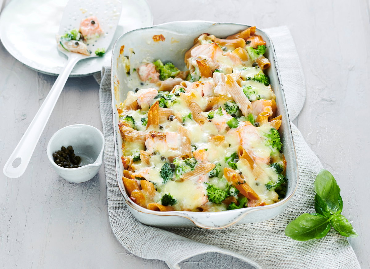 Überbackener Brokkoli mit Penne