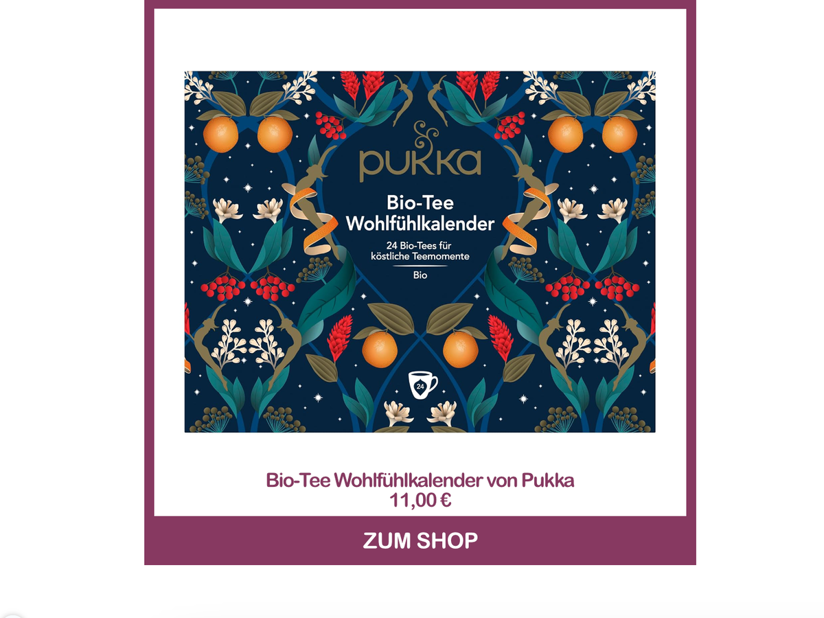 Bester Tee-Adventskalender - Tee-Adventskalender von Pukka