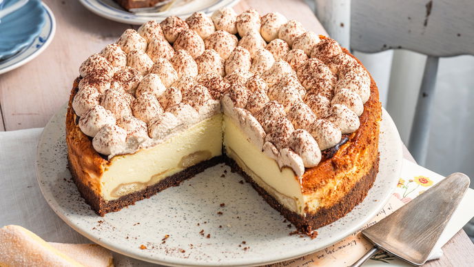 Rezept für Cheesecake-Tiramisu-Torte