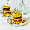 Rezept für veganes Gemüse-Polenta-Türmchen