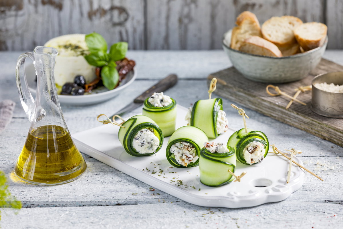 Gurken-Feta-Röllchen