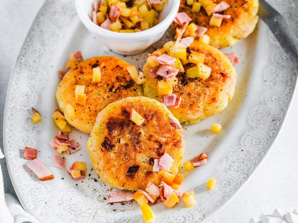 Kartoffel-Schinken-Plätzchen