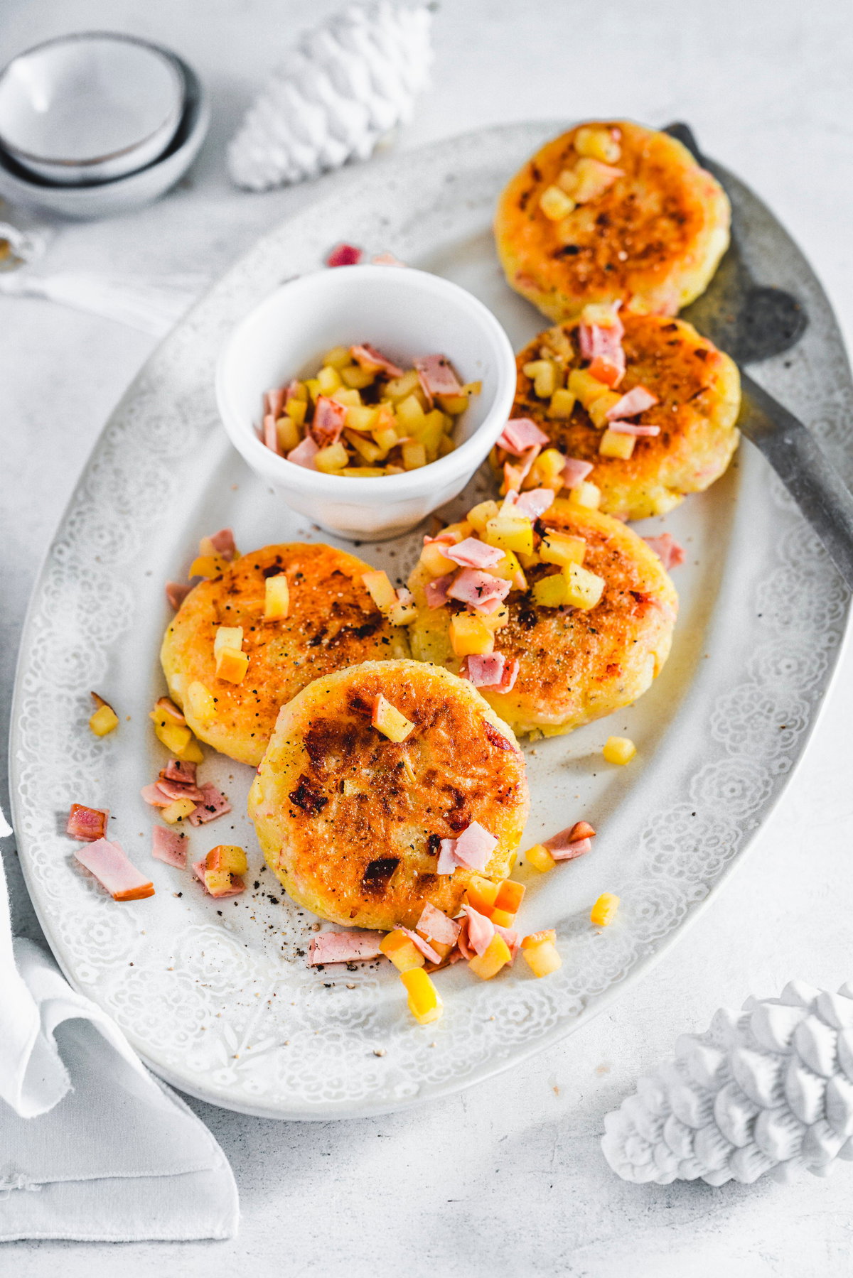 Kartoffel-Schinken-Plätzchen
