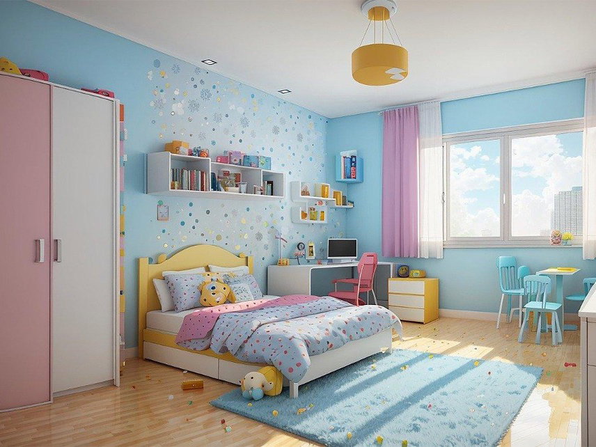 Eingerichtetes Kinderzimmer