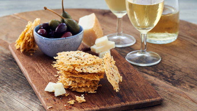Rezept für Parmesan-Rosmarin-Chips