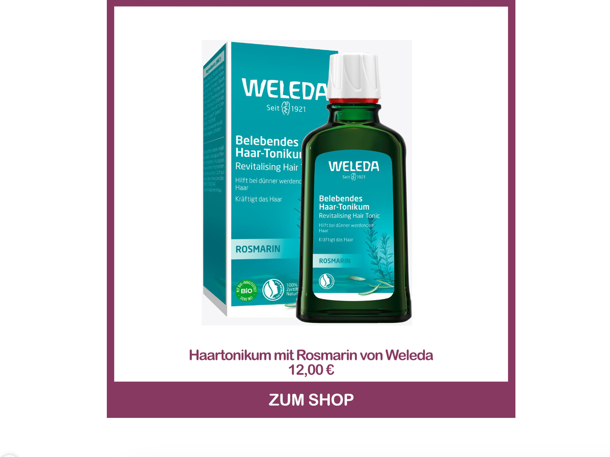 Pony rauswachsen lassen mit dem Haartonikum Rosmarin von Weleda