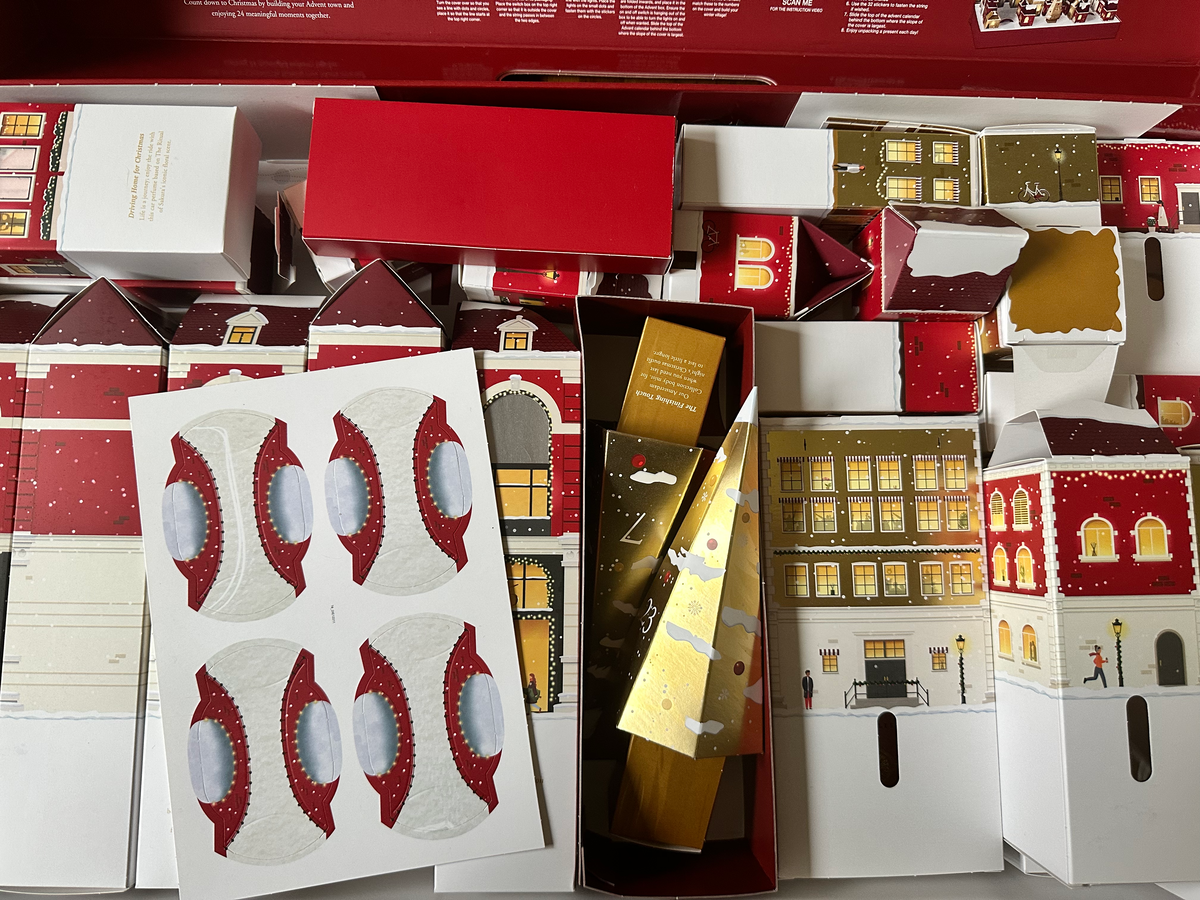 Der Adventskalender von Rituals nach dem Auspacken