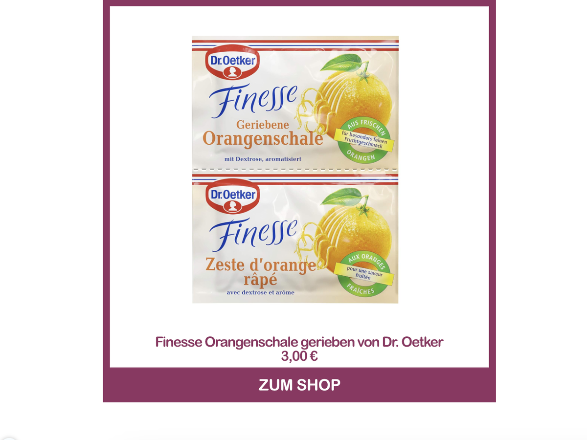 Saftige Orangenplätzchen mit geriebene Orangenschale von Dr. Oetker