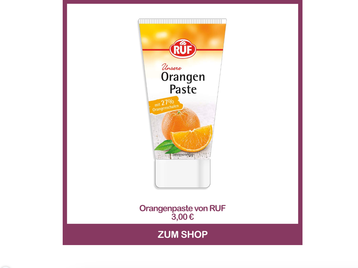 Saftige Orangenplätzchen mit Orangenpaste von RUF