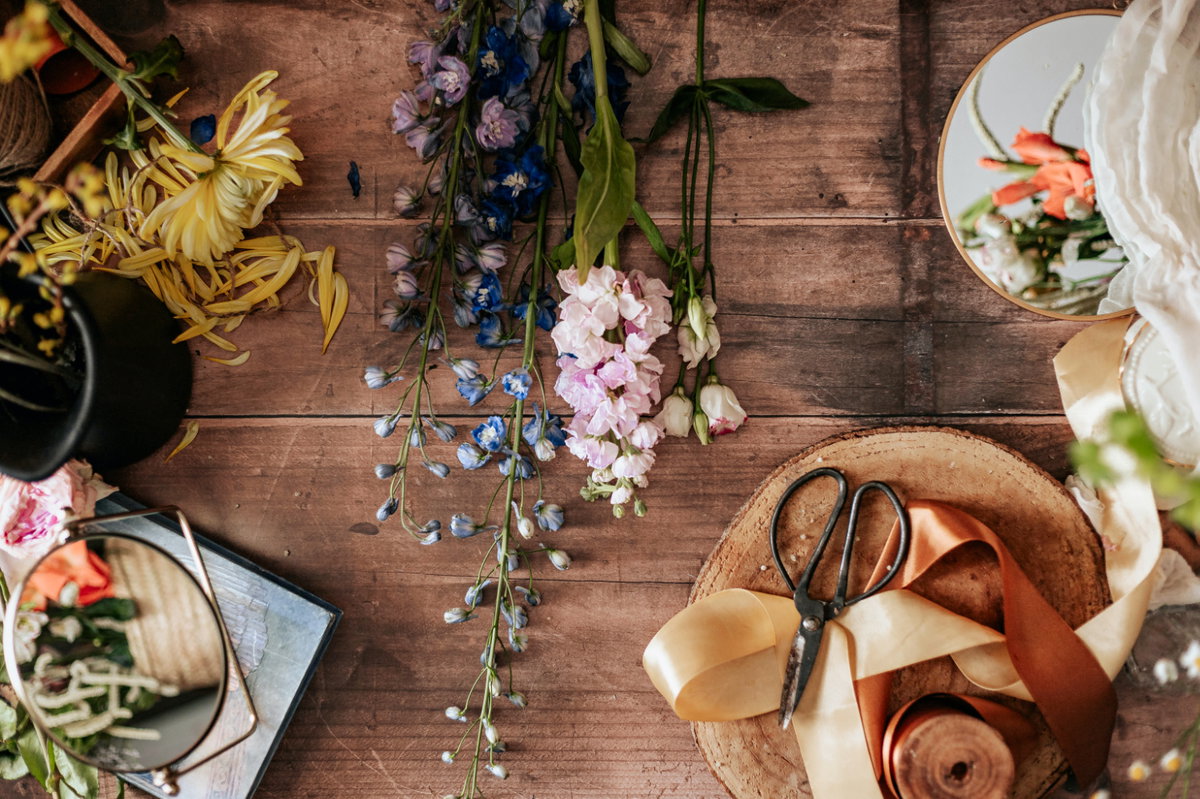 Selbst gemachter Blumenstrauß