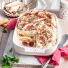 Rezept für Tiramisu mit Kirschen und Quark 