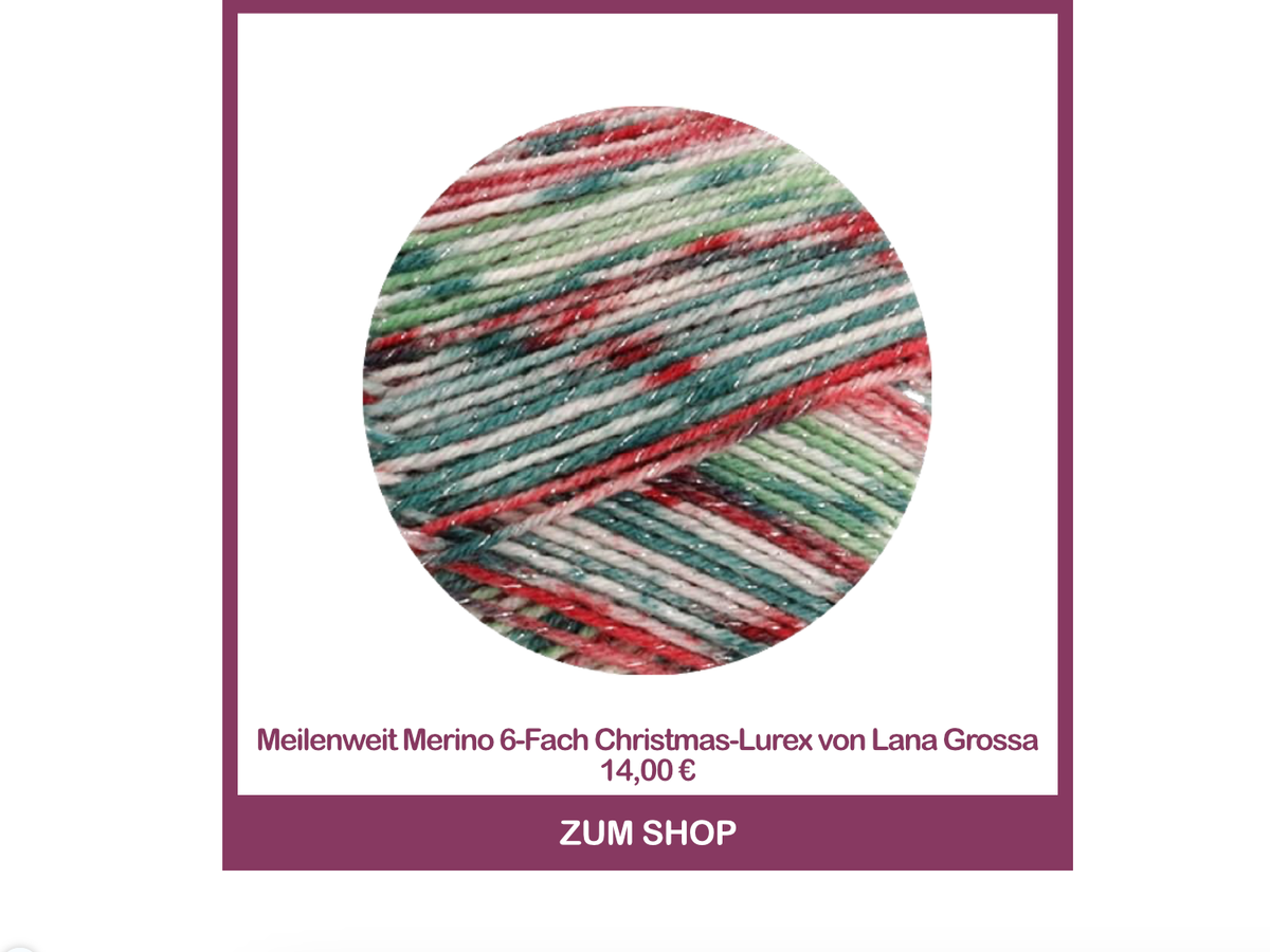 Meilenweit Merino 6-Fach 150g Christmas-Lurex von Lana Grossa