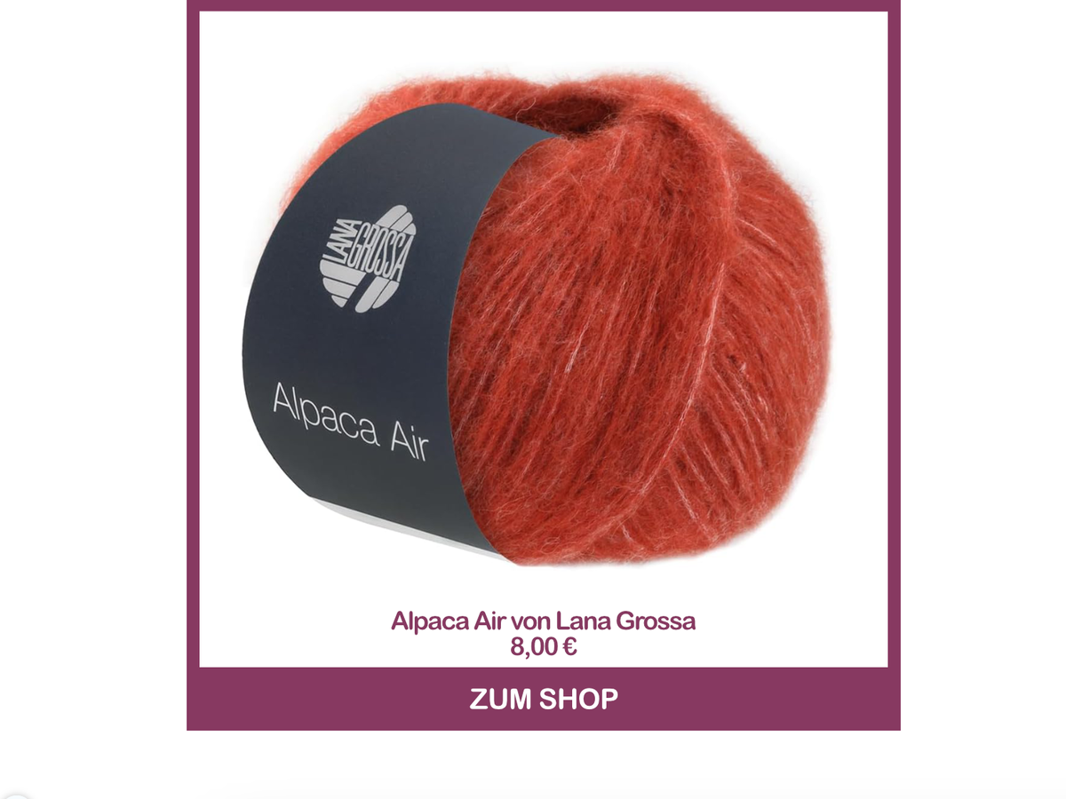 Alpaca Air in Rostrot von Lana Grossa