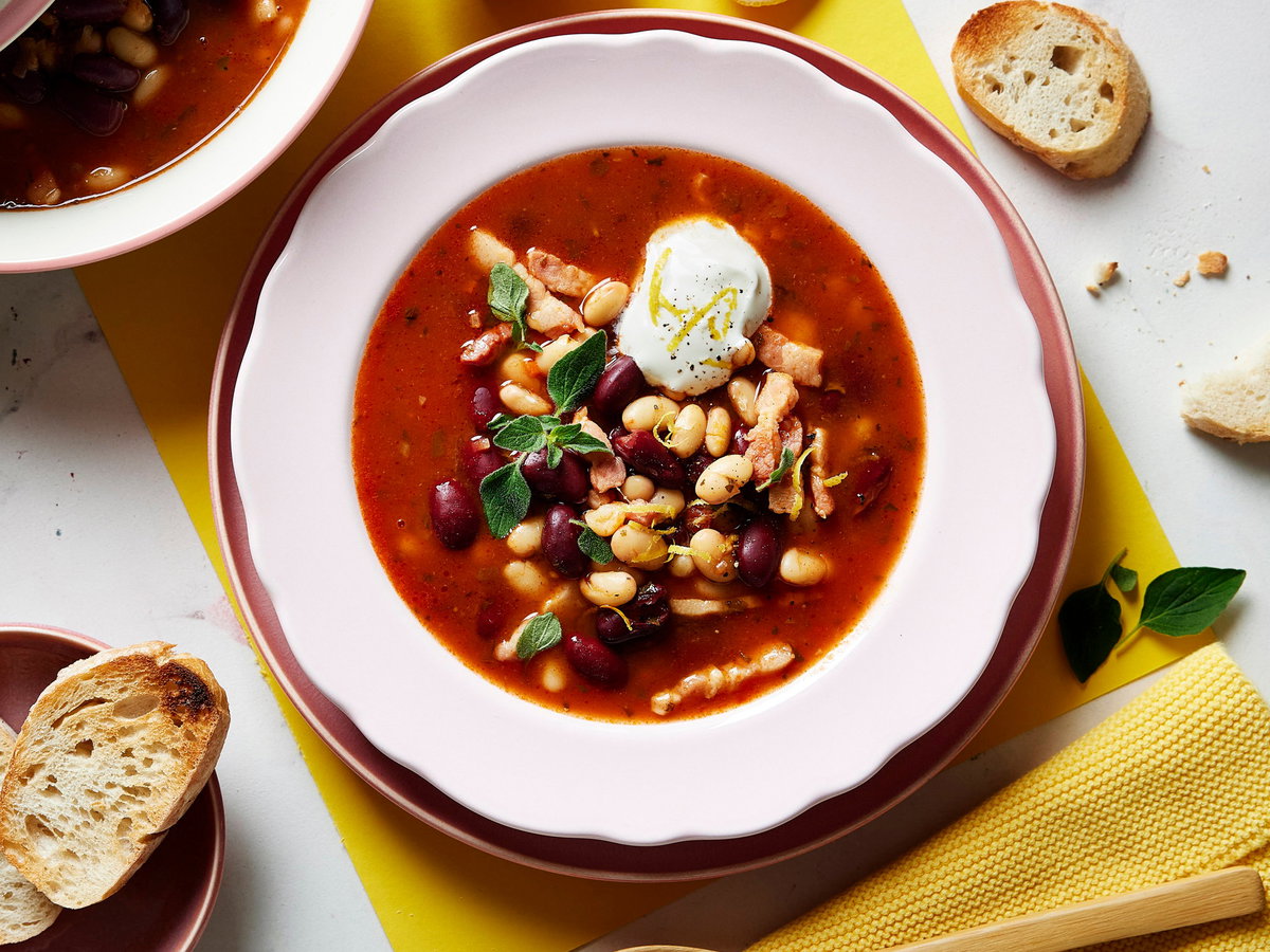 Bohnensuppe mit Speck