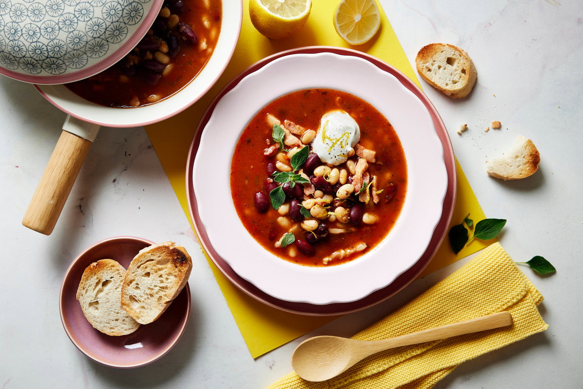 Bohnensuppe mit Speck