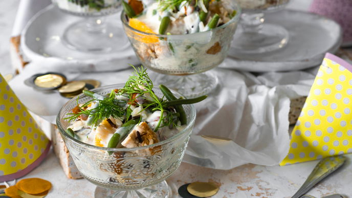 Rezept für Geflügelsalat mit Hähnchenbrust und Orangen - so lecker & winterlich