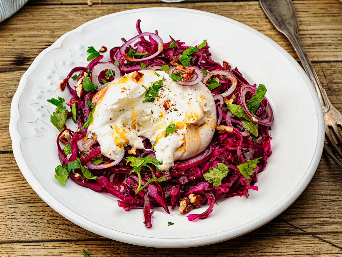 Lauwarmer Rotkohlsalat