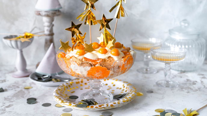 Mandarinen-Trifle mit Physalis: Probieren Sie die Neuauflage des britischen Dessert-Klassikers