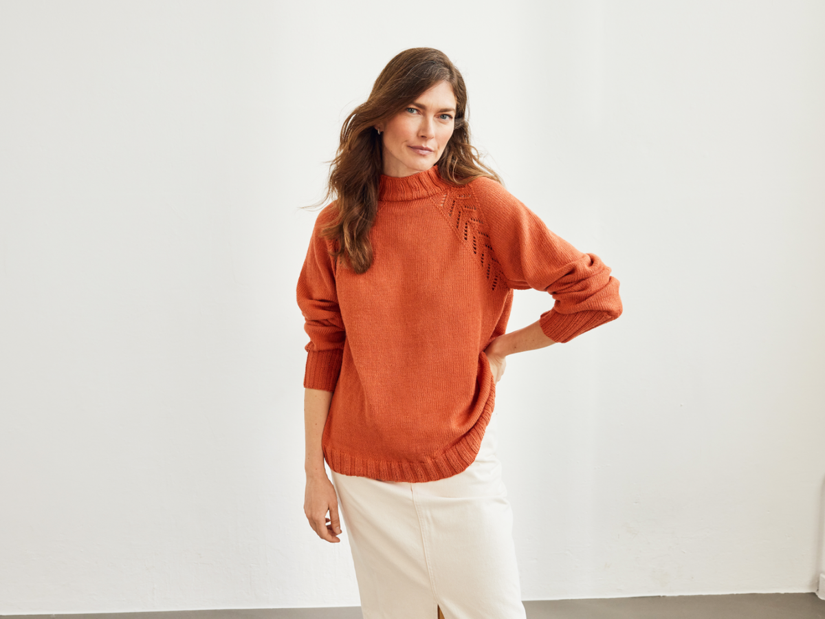 Stricken mit Merinowolle - Pullover mit Lochmuster