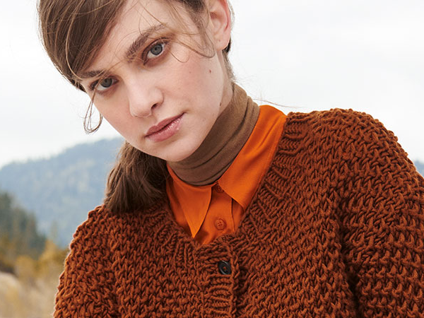 Stricken mit Merinowolle - Strickjacke mit besonderem Muster