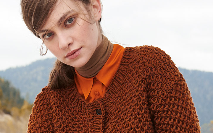 Stricken mit Merinowolle - Strickjacke mit besonderem Muster