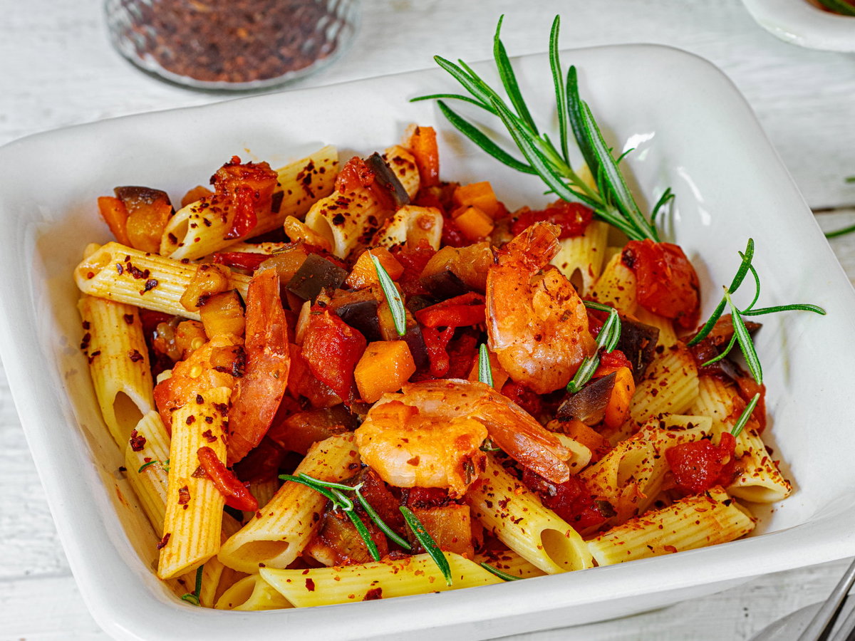 Chili-Garnelen-Pasta