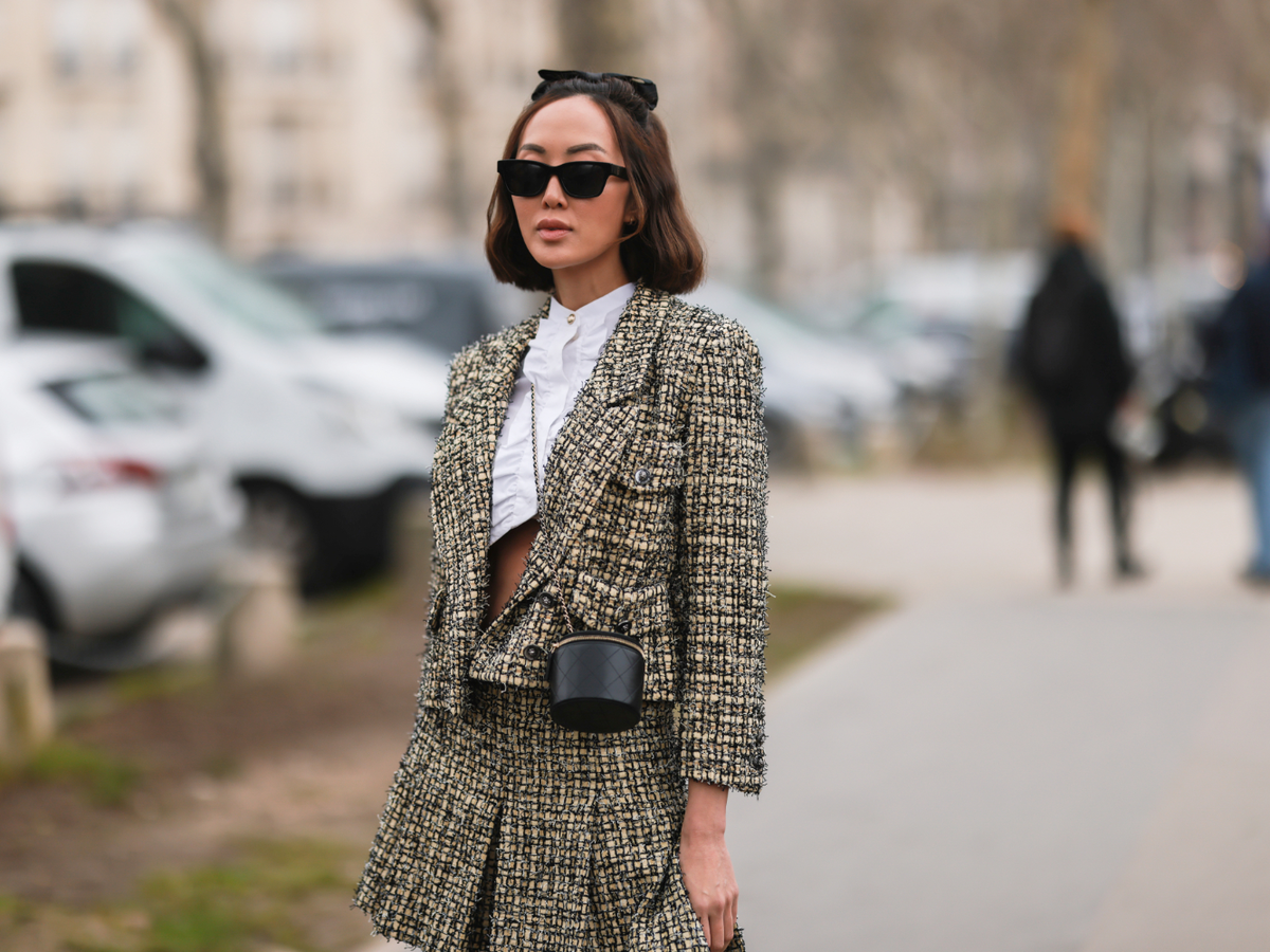 Jacken-Trends 2025 - Chriselle Lim in Bouclé-Jacke