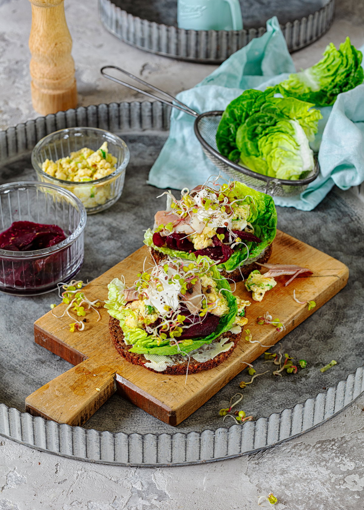 Smørrebrød mit Roter Bete