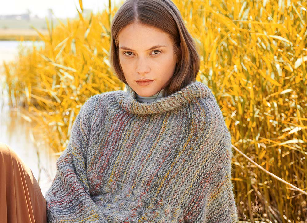 Stricken mit Farbverlaufsgarn - kostenlose Anleitung für den Oversize-Pullover von Lana Grossa