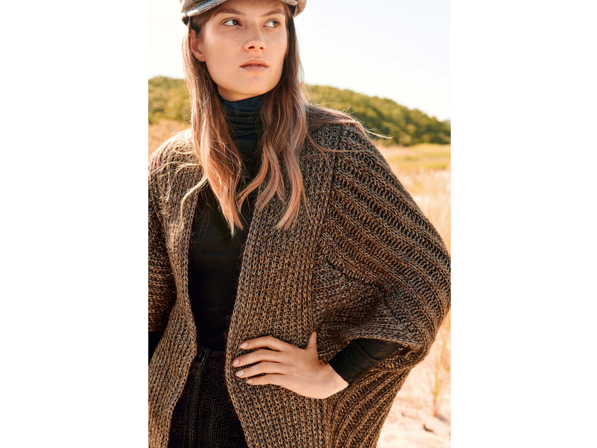 Stricken mit Seide - Model in edler Weste