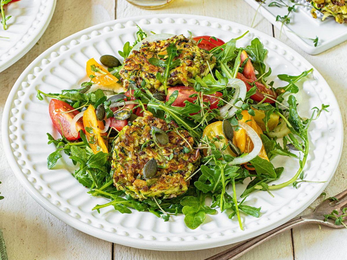 Zucchini-Bratlinge in vegan