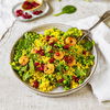 Bunter Couscous-Salat mit Spinat, Garnelen & Granatapfelkernen - schnell & lecker!