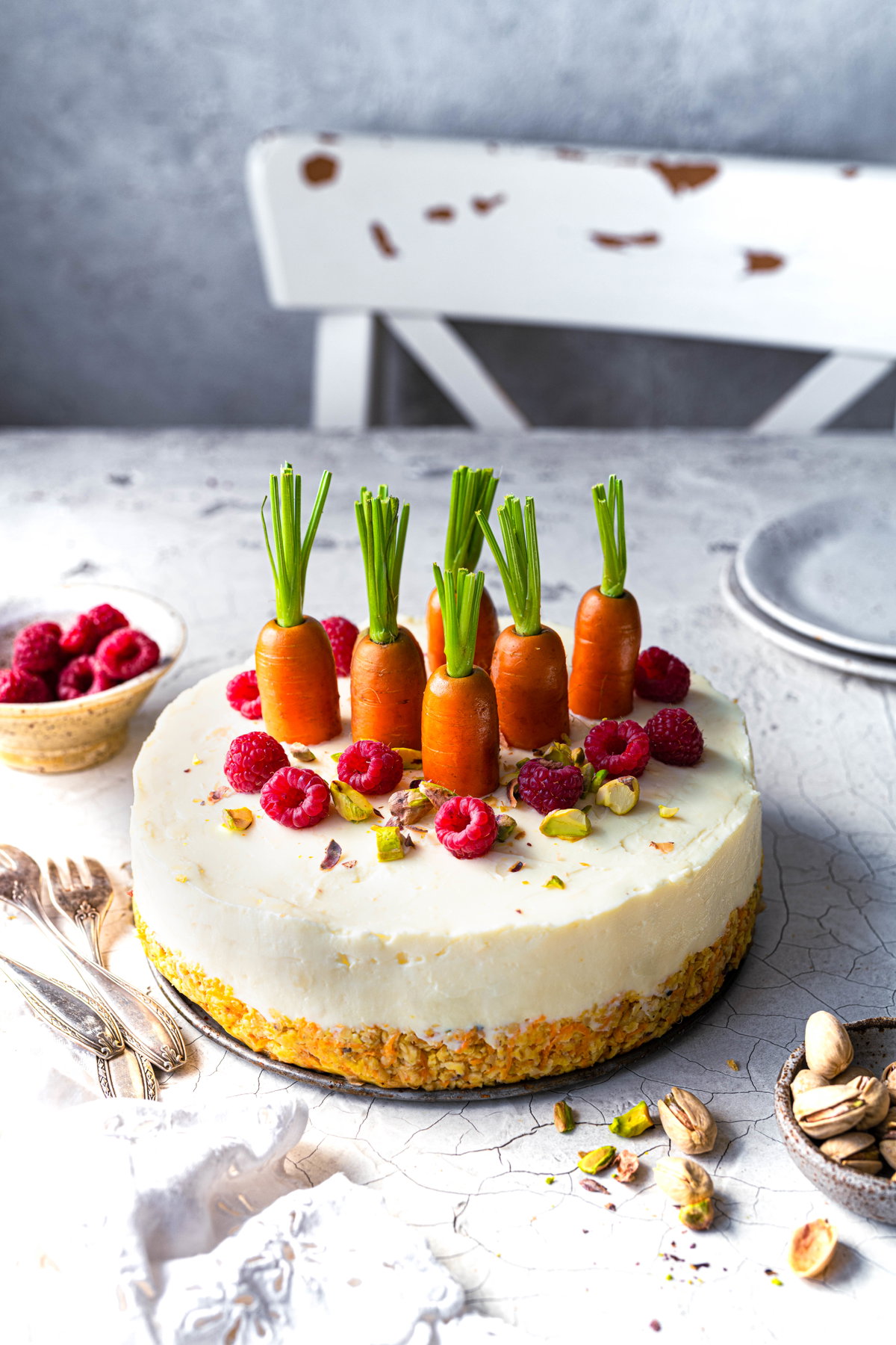 Himbeer-Möhren-Cheesecake