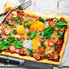 Mal eine anderer Belag: Rezept für Pizza Florentina mit Ei 