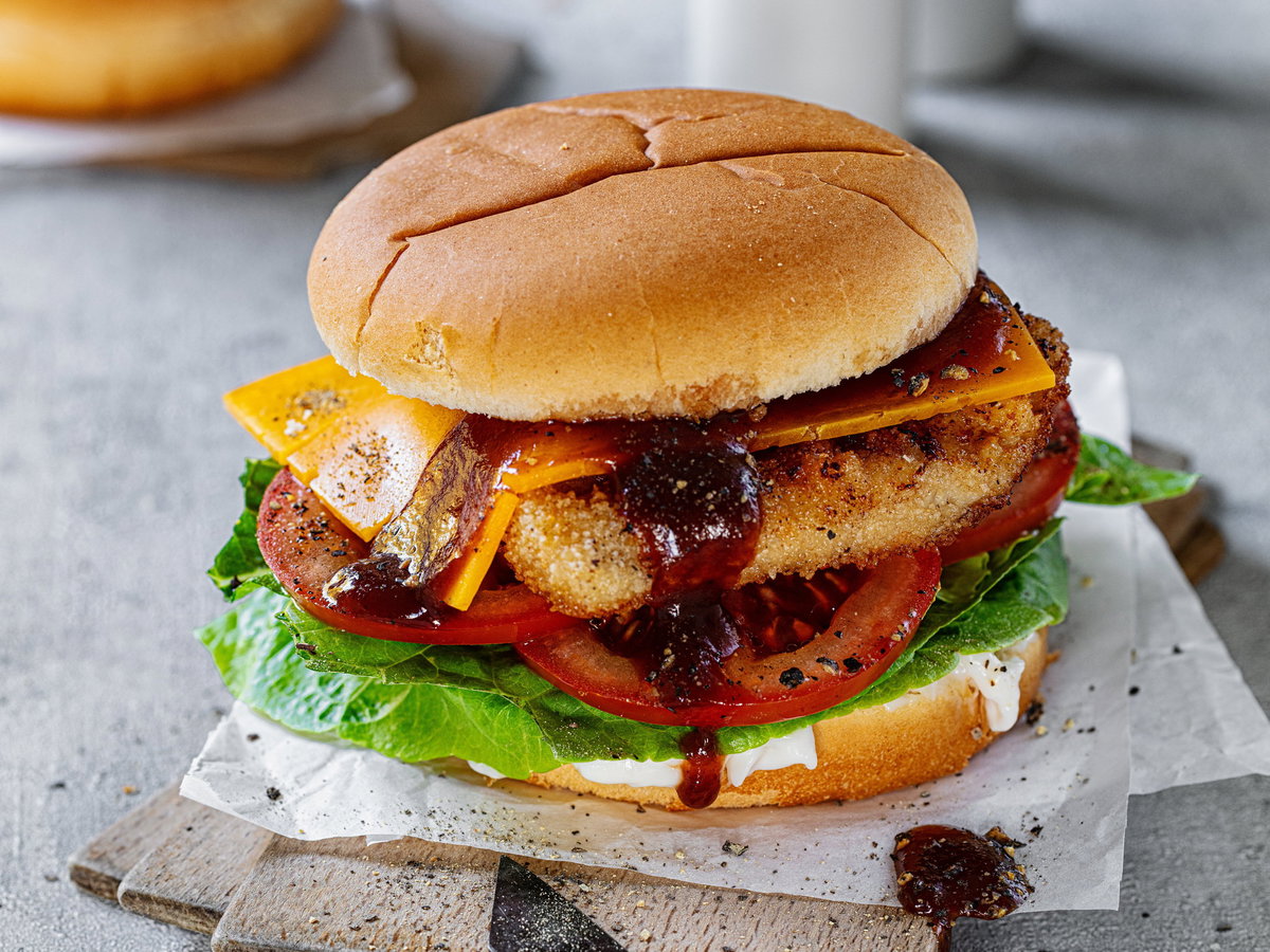 Schnitzel-Cheeseburger