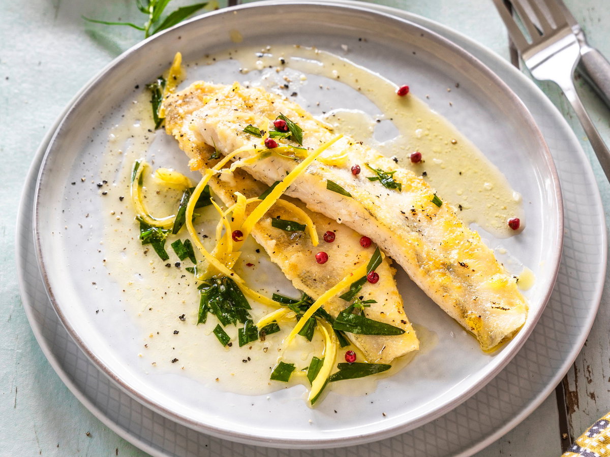 Zanderfilet mit Estragon-Zitronen-Butter