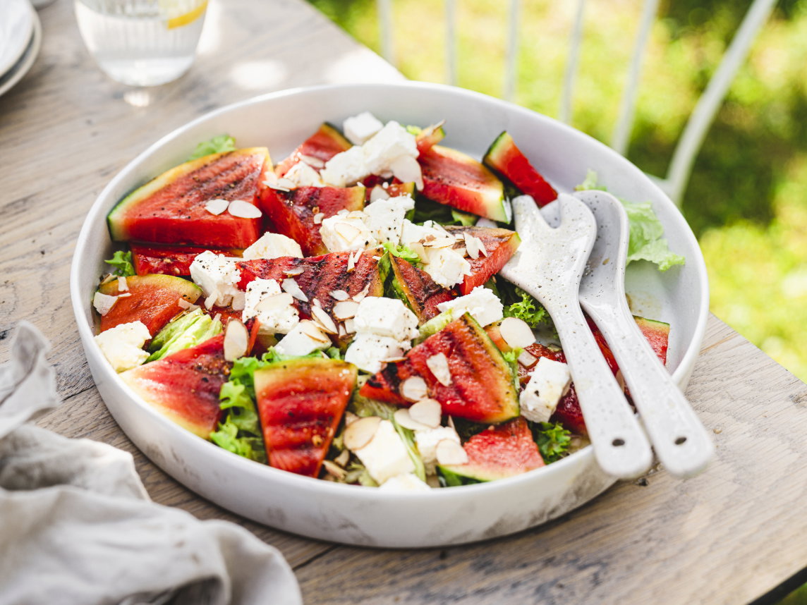 Gegrillte Wassermelone mit Feta