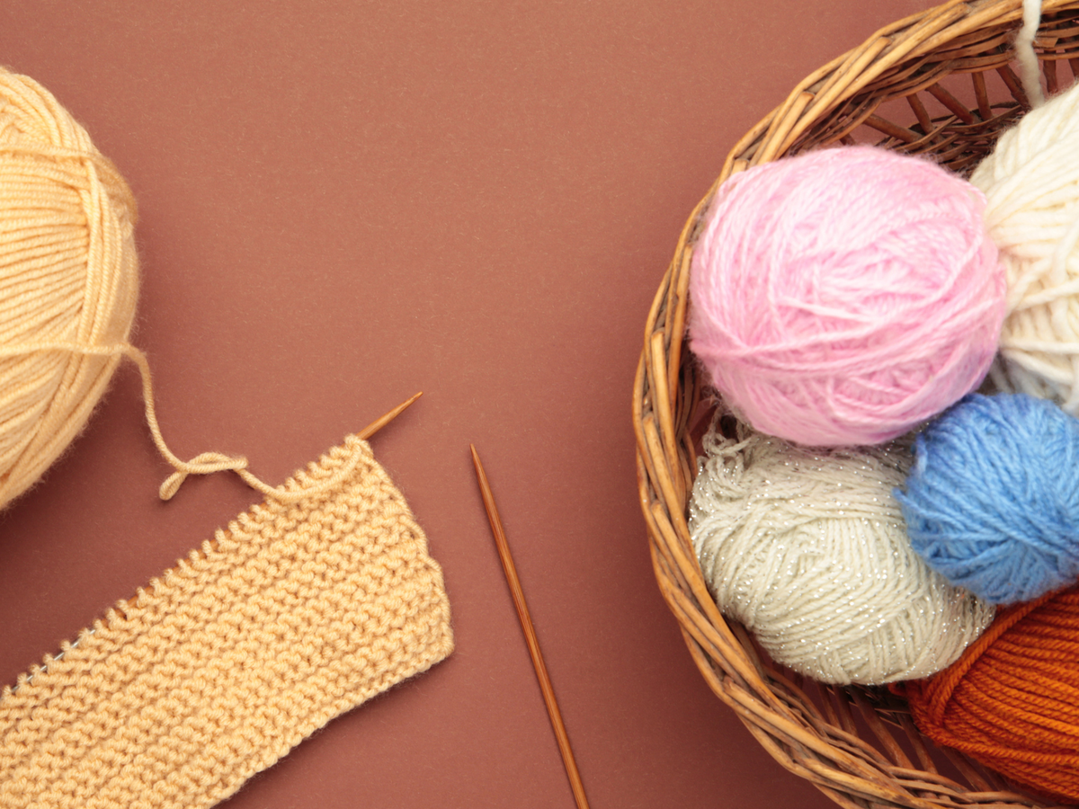 Gestrickte Maschenprobe