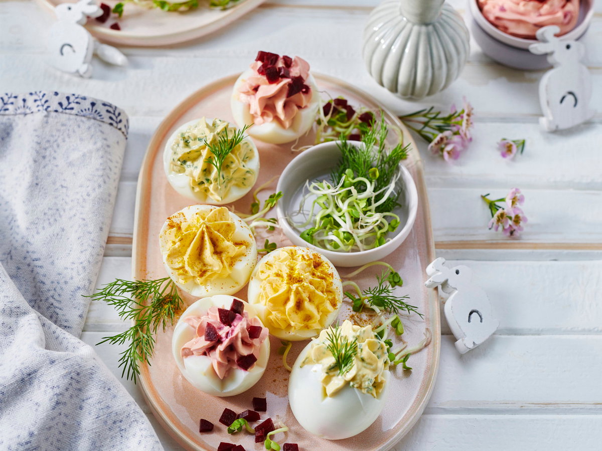 Gefüllte Eier mit Frischkäse
