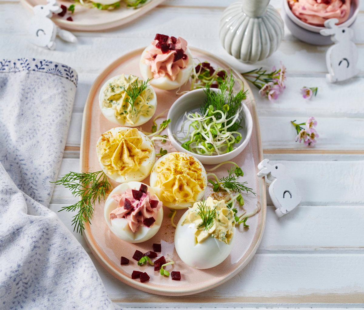 Gefüllte Eier mit Frischkäse
