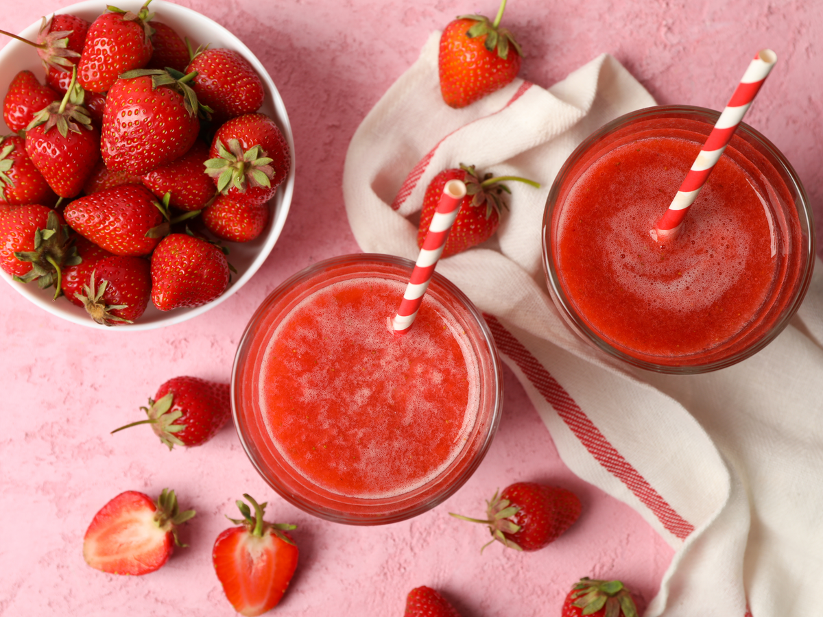 Selbst gemachter Erdbeersaft