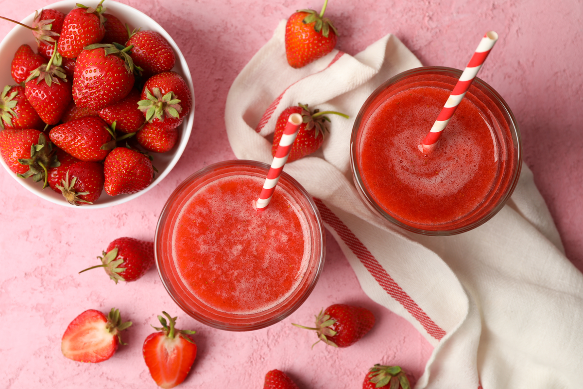 Selbst gemachter Erdbeersaft