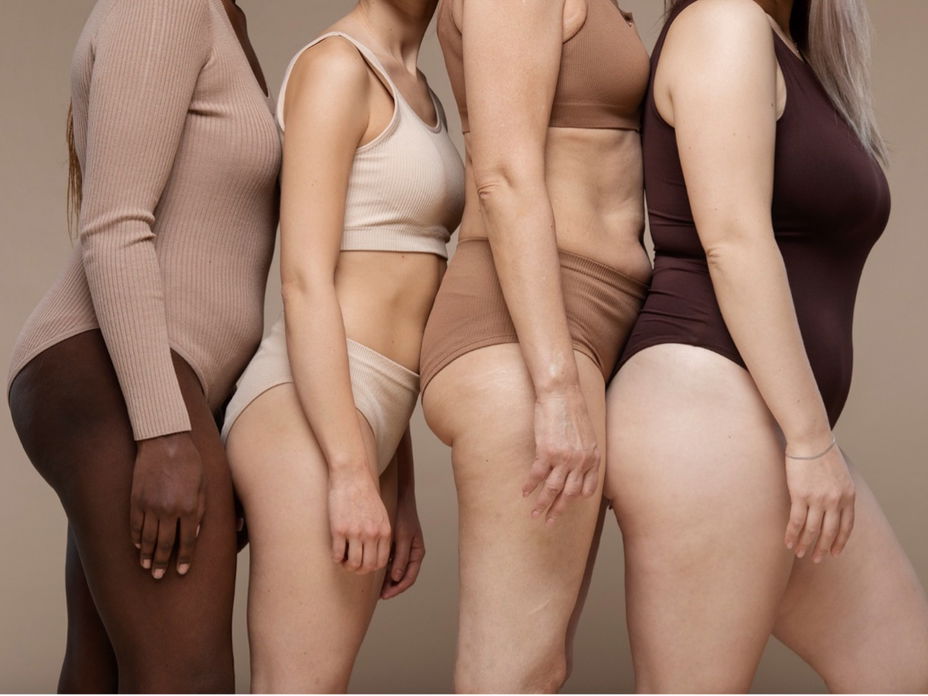 Frauen mit verschiedenen Körpertypen