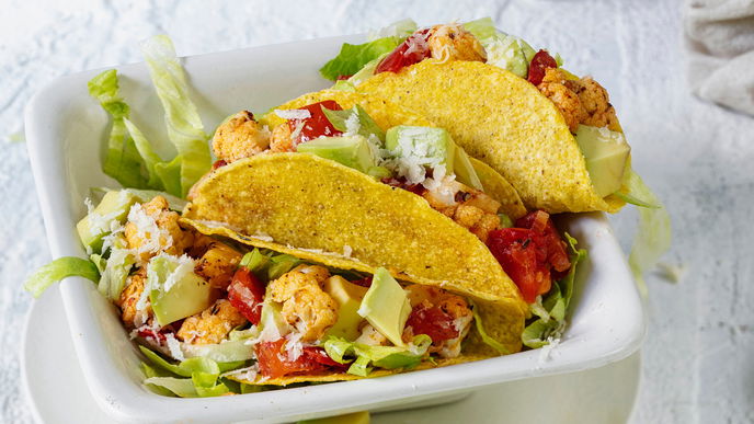 Schnelles Rezept für vegetarische Gemüse-Tacos mit Blumenkohl - die auch ohne Fleisch schmecken