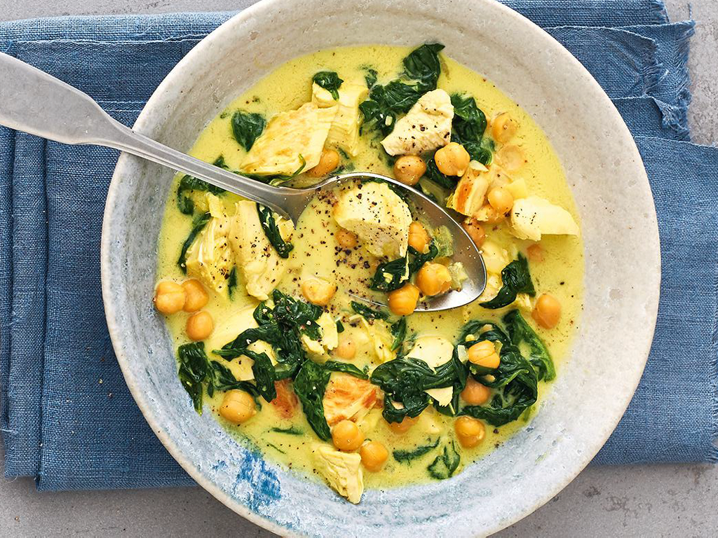 Hähnchen-Curry mit Kichererbsen