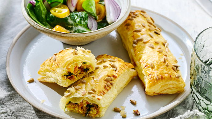 Die knusprigen Gemüse-Linsen-Päckchen sind ein tolles Rezept für Fingerfood