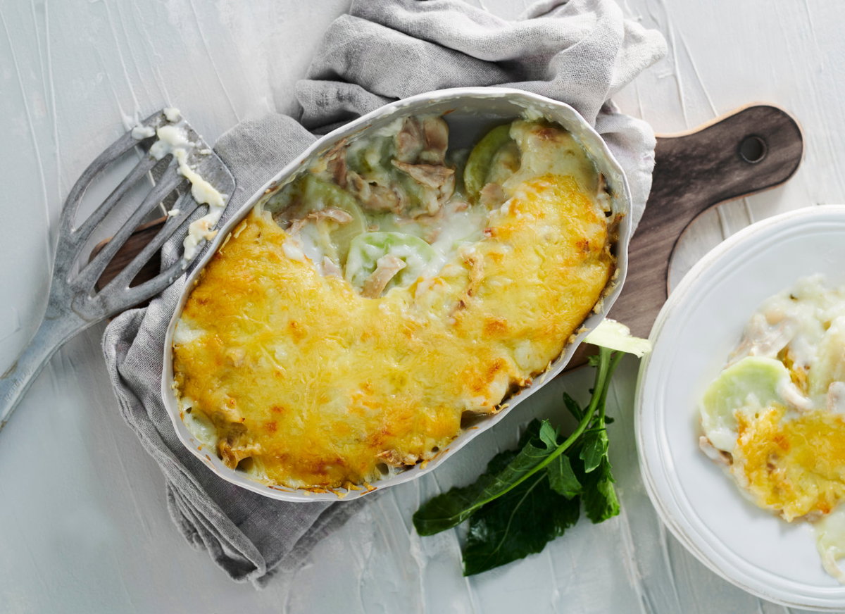 Überbackene Kohlrabi-Lasagne