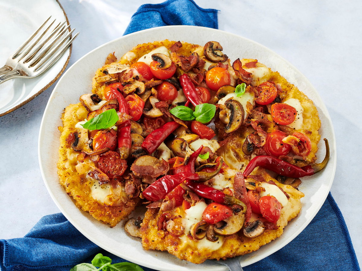 Schnitzel-Pizza
