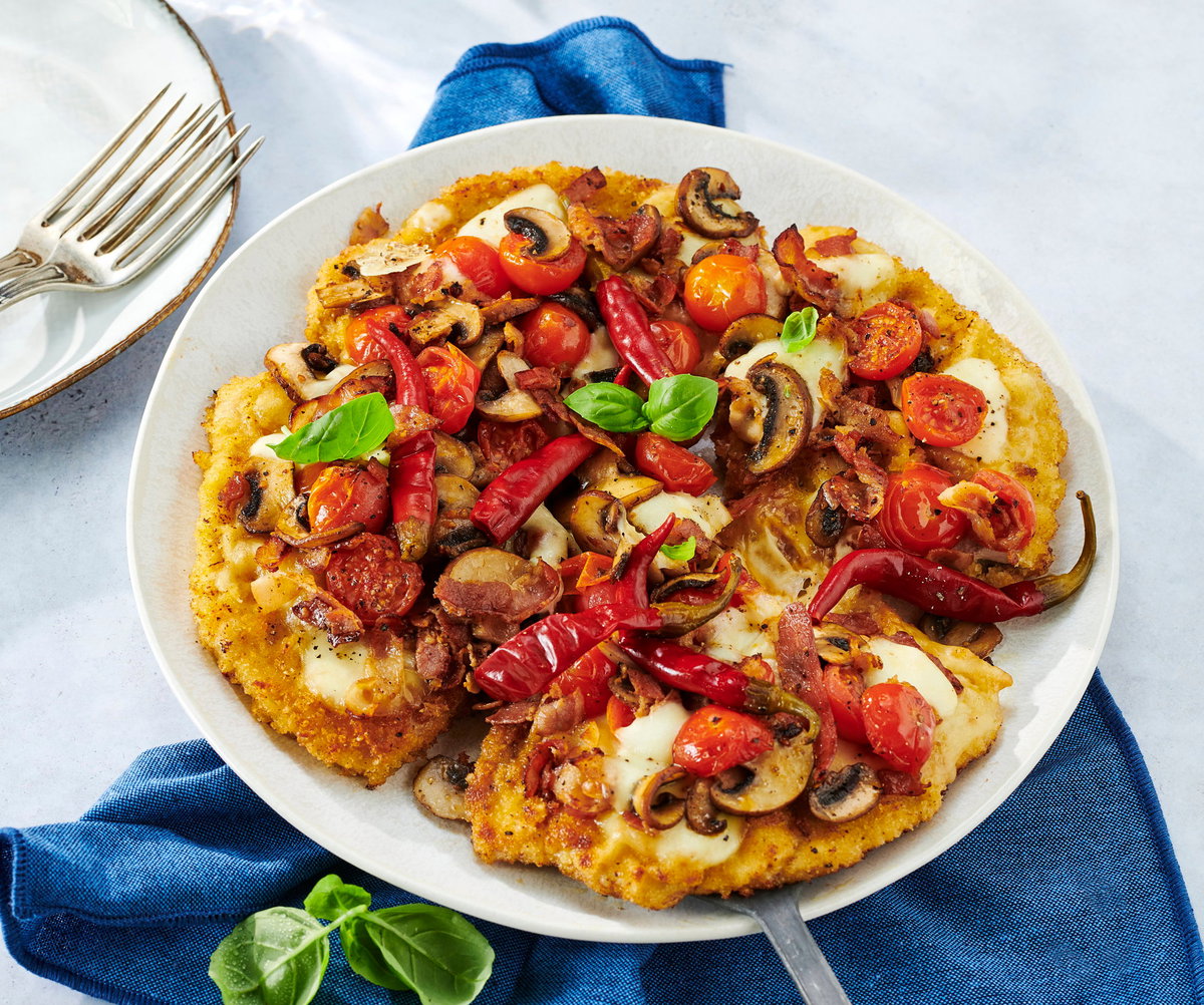 Schnitzel-Pizza